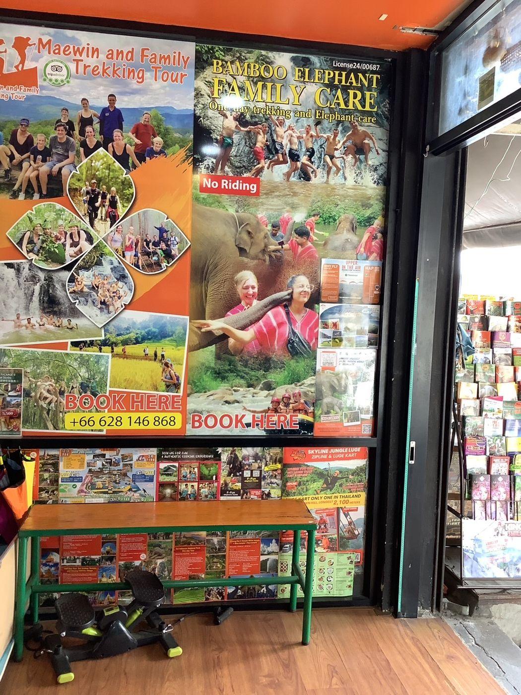 Our desk with tour brochures